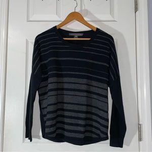 Black / Gray Striped French Connection Sweater